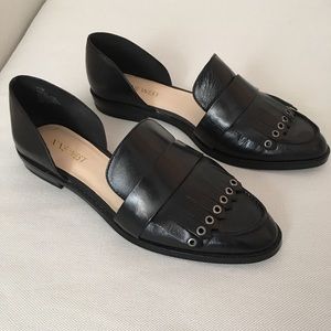 Nine West black flats loafers